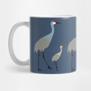 Sandhill cranes with baby Mug